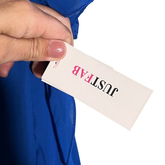 JustFab Royal Blue Ruffled Dress, Size M – New with Tags, Good Condition - Picture 4 of 10